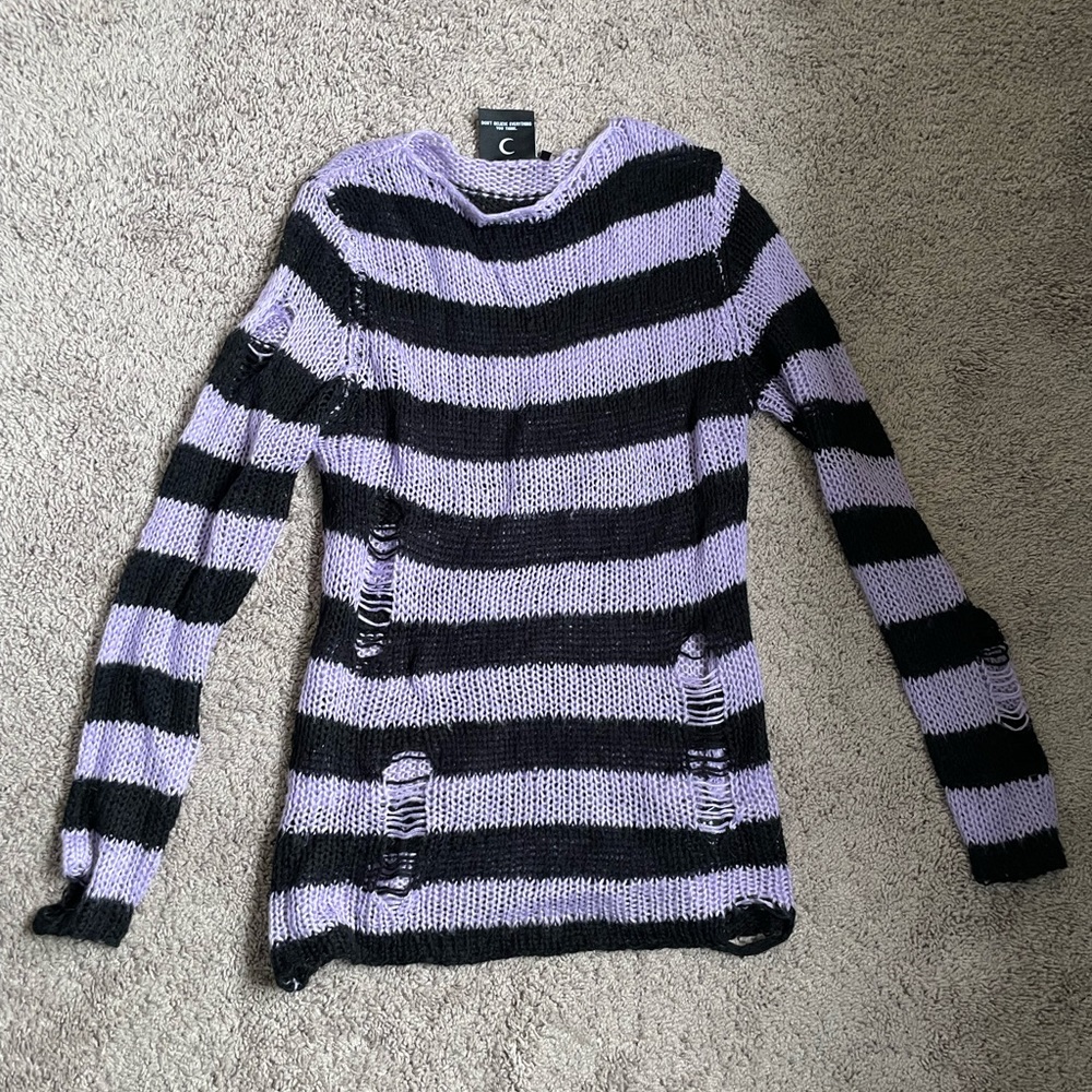 Killstar Lavender Mist Knit Sweater